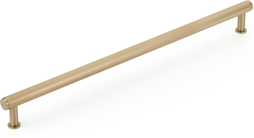 Pub House Appliance Pull, Knurled, Signature Satin Brass, 18'' cc 5018A-SSB