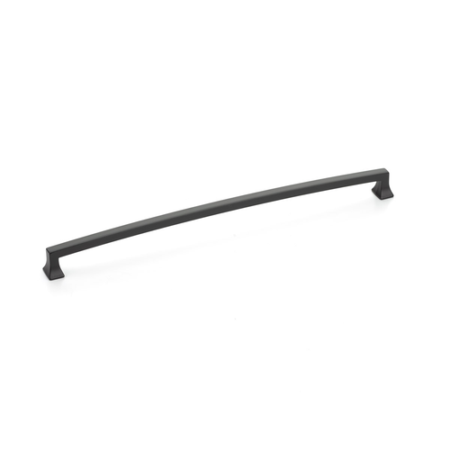 Menlo Park Pull, Arched, Matte Black, 12'' cc 529-MB
