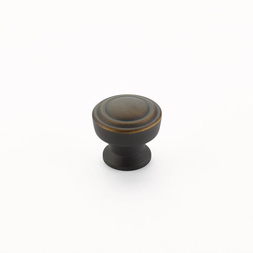 Menlo Park Knob, Round, Ancient Bronze, 1-1/4'' dia 533-ABZ