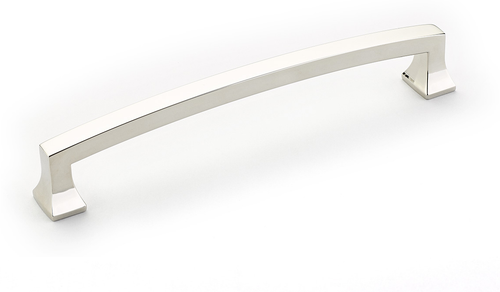 Menlo Park Pull, Arched, Polished Nickel, 6'' cc 541-PN