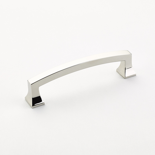 Menlo Park Pull, Arched, Polished Nickel, 4'' cc 542-PN