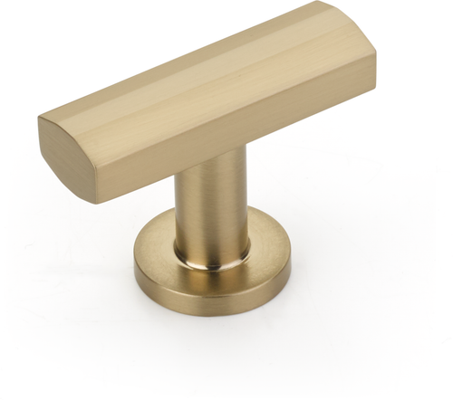 Heathrow T-Knob, Signature Satin Brass, 1-3/4'' 552-SSB