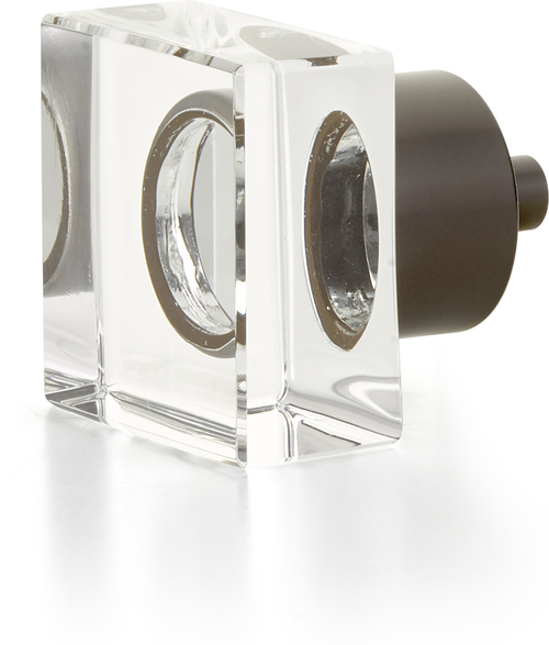 City Lights Square Glass Knob, Oil Rubbed Bronze, 1-1/4'' 57-10B