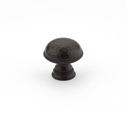 Atherton Hammered Knob, Knurled Edge, Oil Rubbed Bronze, 1-1/4'' dia 571-10B