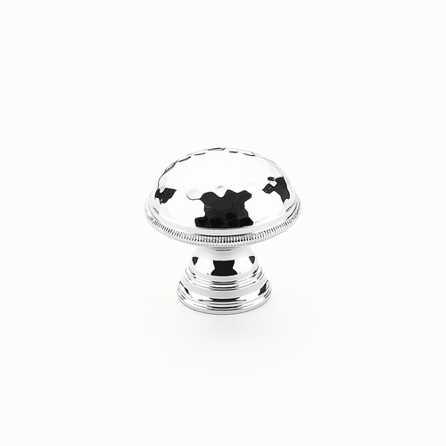 Atherton Hammered Knob, Knurled Edge, Polished Chrome, 1-1/4'' dia 571-26