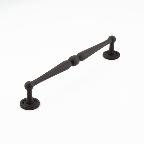 Atherton Pull, Plain Footplates, Oil Rubbed Bronze, 8'' cc 580-10B