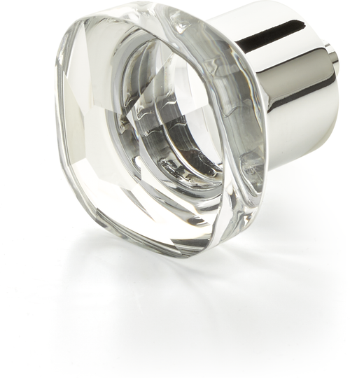 City Lights Soft Square Glass Knob, Polished Chrome, 1-1/4''  61-26