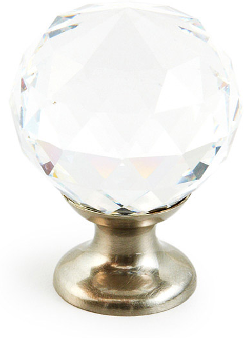 Stargaze Round Glass Knob, Satin Nickel, 1-1/8'' dia 70-CS-15