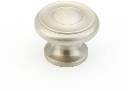 Traditional Round Knob, Satin Nickel, 1-1/2'' dia 704-15