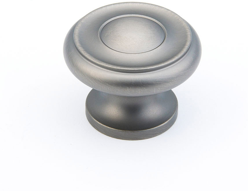 Traditional Round Knob, Antique Nickel, 1-1/2'' dia 704-AN