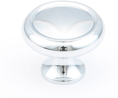 Traditional Knob, Round, Polished Chrome, 1-1/4'' dia 711-26