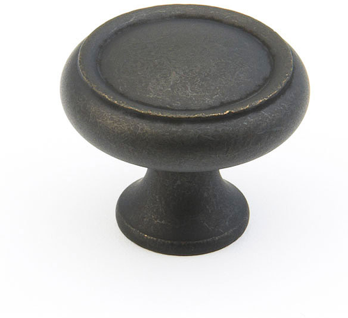 Traditional Knob, Round, Distressed Bronze, 1-1/4'' dia 711-DBZ