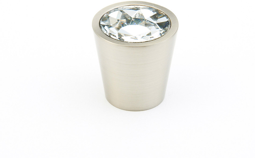 Stargaze Cylinder Glass Knob, Satin Nickel, 1-1/16'' dia 72-C-15
