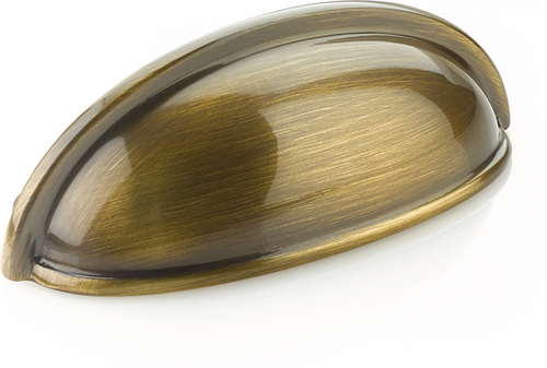 Traditional Cup Pull, Antique Brass, 3'' cc 730-AB