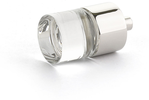 City Lights Cylinder Glass Knob, Polished Nickel, 7/8'' dia 74-PN