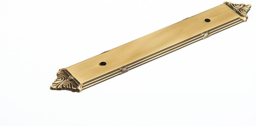 Versailles Backplate for Pull, Antique Light Polish, 96 mm cc 763-ALP