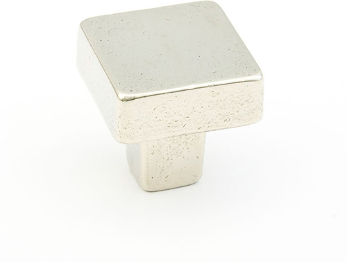 Vinci Knob, Square, Polished White Bronze, 1-1/4'' dia 789-PWB