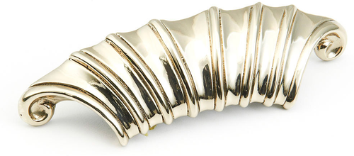 French Court Cup Pull, White Brass, 2'' cc 915-WB