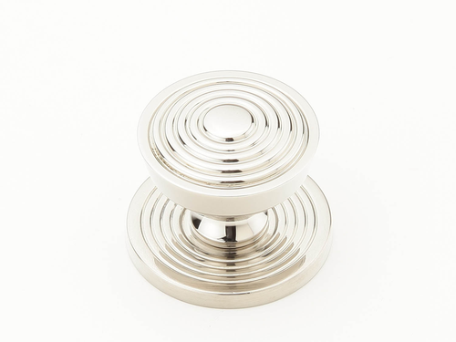 Sonata Round Knob with Backplate, Polished Nickel, 1-1/8'' dia 967M-PN