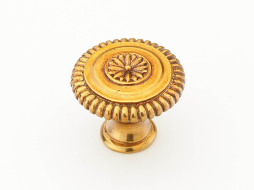 Sonata Knob, Round, Paris Brass, 1-5/16'' dia 968M-PAR