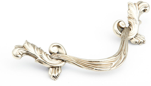 French Court Pull, Swag, White Brass, 3-1/2'' cc 987-WB
