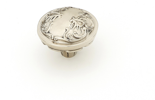 Cantata Knob, Round, White Brass, 1-1/4'' dia 994-WB