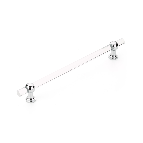 Lumiere Transitional Concealed Surface, Appliance Pull, NON-Adjustable Clear Acrylic, Polished Chrome, 12'' cc CS412-26
