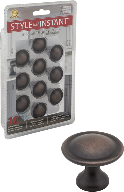 Retail Pack Hardware 1-1/8'' Diameter Mushroom Knob 647DBAC-R