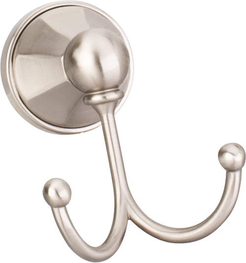 Newbury Satin Nickel Double Robe Hook - Retail Packaged BHE3-02SN-R