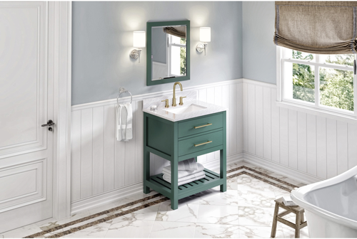 2nd Gen Cade Vanities 24 W x 1'' D x 28'' H Forest Green Cade mirror MIR2CAD-24-GN