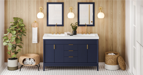 Theodora 60'' Hale Blue Vanity, double bowl, Lavante Cultured Marble Vessel Vanity Top, double integrated rectangle bowls VKITTHE60BLLAR