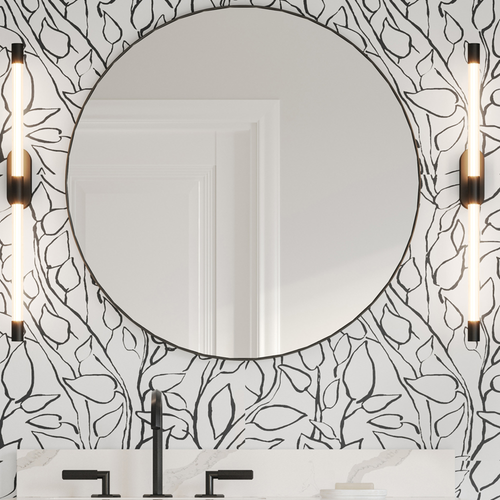 2nd Gen Metal Mirrors 30'' x 1'' Satin Bronze Circular Metal Frame mirror VMIR-METC-30SBZ