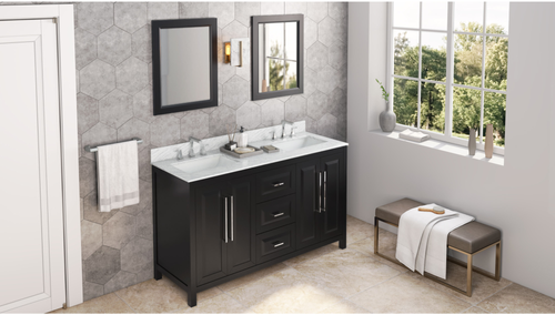 Cade 60'' Black Vanity, double bowl VN2CAD-60-BK-NT