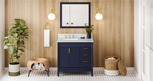 Theodora 36'' Hale Blue Vanity, left offset VN2THE-36-BL-NT