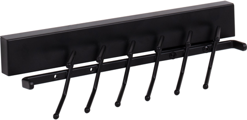 Tie, Belt, & Pant Organizers Matte Black 12'' Tie Rack 295T-MB
