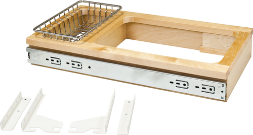 Waste Solution-Wood Top Mount Single Grey 35 Quart Top-Mount Trashcan Pullout for 15'' Opening CAN-TMS1535G-K Waste Solution-Wood Top Mount Single Grey 35 Quart Top-Mount Trashcan Pullout for 15'' Opening CAN-TMS1535G-K