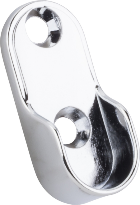 Closet Rod Brackets Chrome Screw-In Mounting Bracket for Oval Closet Rods M7175