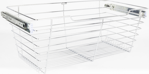 Pullout Closet Baskets Chrome Closet Pullout Basket with Slides 14''D x 23''W x 11''H POB1-142311CH
