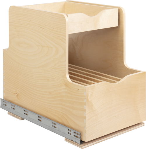 SpecialtyRollouts 15'' Wood Double Drawer Cookware Rollout ROCWD15-WB