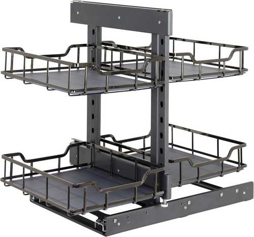 18'' Black Nickel STORAGE WITH STYLE® Full-Height Blind Corner Organizer SWS-BCFH18BN