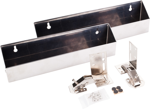 11-Min Organizers 11-11/16'' Stainless Steel Tip-Out Tray Kit for Sink Front TOSS11-R
