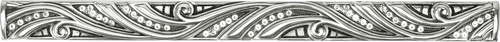 6'' cc Evening Dress 3 Pull, Clear Crystal, Burnish Silver Finish 10544BS