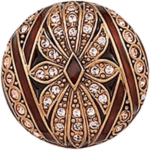 Fairfax Knob With Topaz, Lt. Peach & Silk Crystal Museum Gold Finish 8145/9