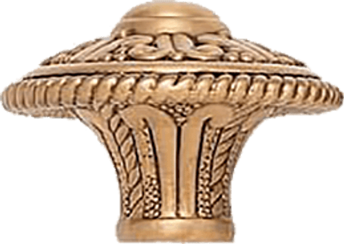 Edgar Berebi Americana Knob W/ Back Plate In Museum Gold Plate 8244-1