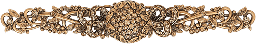 Trescott, Knob With Back Plate, Lt. Smoke & Lt. Colorado Crystal Museum Gold Finish 8252/9