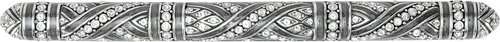 6'' cc Fairfax Pull W/ Topaz, Lt. Peach & Silk Crystal, Burnish Silver Finish 8331/16