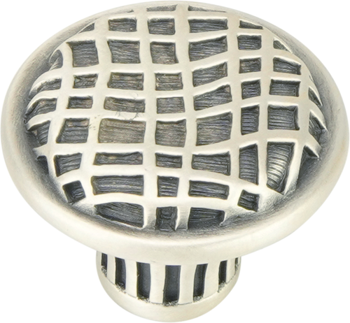 Linen Weave Knob, Matte Silver 8372MS
