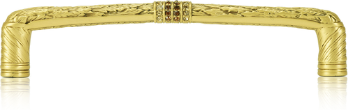 5'' cc Nantucket Jewel Pull, Smoke & Lt. Colorado Crystal Museum Gold Finish 8499/9