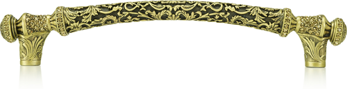 6'' cc Glendale Court Pull, Lt. Colorado Crystal Burnish Brass Finish 8504BB