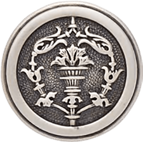 Edgar Berebi Giverny Knob In Matte Silver Plate 9890MS